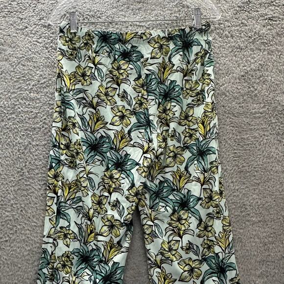 Beach Riot Women's Medium Floral Pants Wide Straight Leg Casual Tropical Summer - Picture 10 of 12